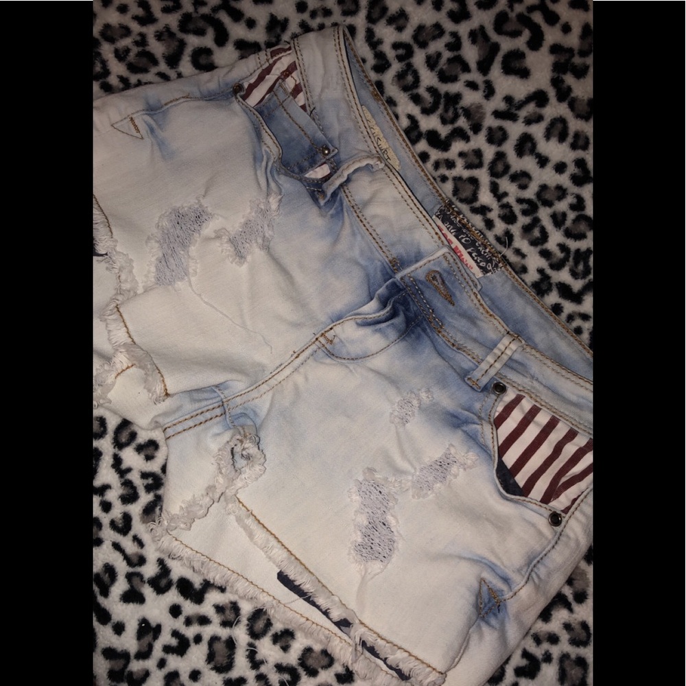 Blue jean shorts
